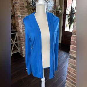 Spicy Sandia Women's Cardigans Long Lightweight Size Small  Blue Silver Buttons